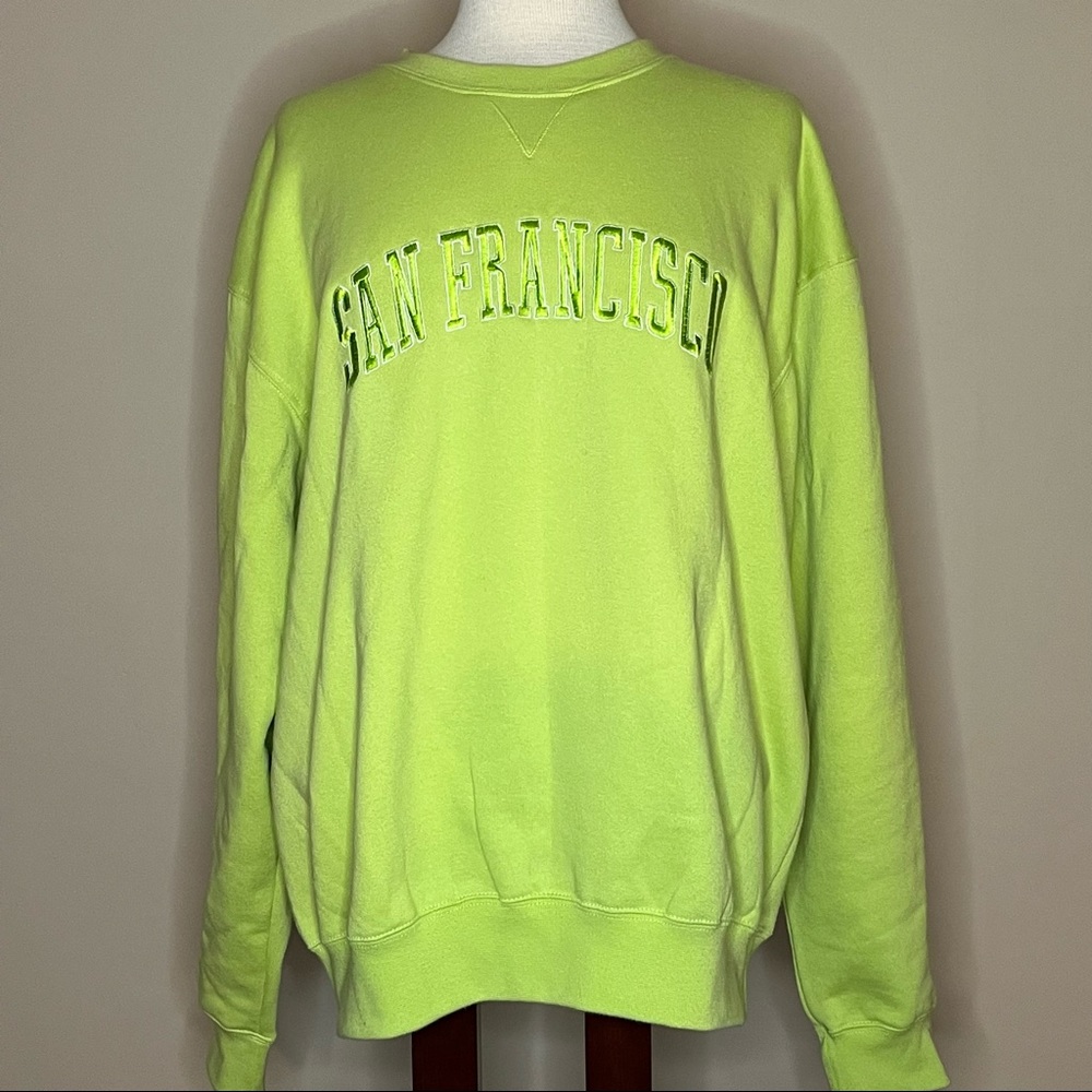 San Francisco Fleecewear | Lime Green Crew Neck Sweatshirt